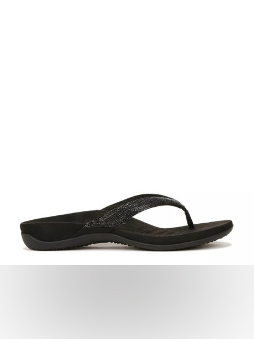 NEW VIONIC DILLON SHINE THONG SANDALS IN BLACK 10